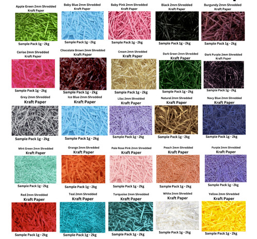 Shredded paper 10g packs - paper,