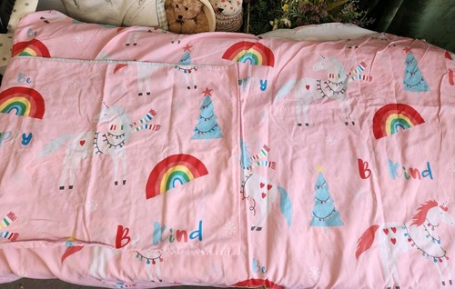 Christmas girls single quilt - christmas,