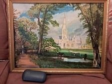 Freehand Painted Copy of John Constable's Salisbury Cathedral