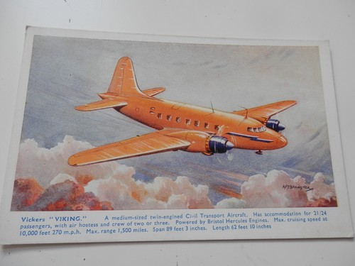 Postcard vickers viking a - postcard., viking.