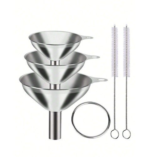 Stainless steel funnels set - funnels, s