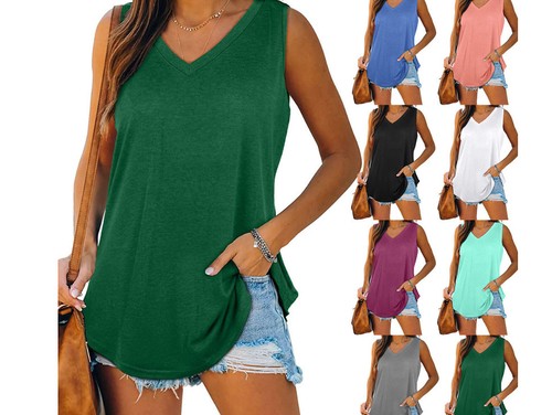 Womens plain long vest - womens,