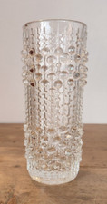 Sklo Union Hermanova Glass Vase by Frantisek Peceny ~ Vintage 1974 Candle Wax
