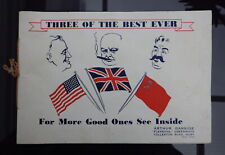 WW2 FOX TERRIER DOG BREEDING BOOKLET~FEAT. ROOSEVELT/CHURCHILL/STALIN~HUBY/YORK