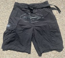 corteiz black cargo shorts