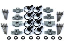 8x Black D-Ring Dzus Fasteners
