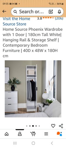 Single white wardrobe bnib - white,