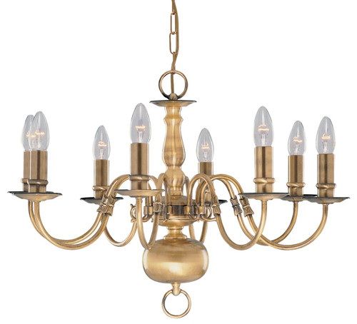 Ceiling light brass flemish - ceiling, 8