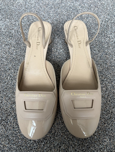 Christian dior beige patent - christian,