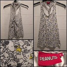 Peanuts Snoopy Woodstock Happy Pullover Vest Top Shirt Womens UK 10 EU 38