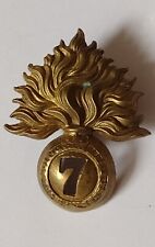 7th Royal Fusiliers City of London Regiment Collar Badge Brass 46mm Vintage Org