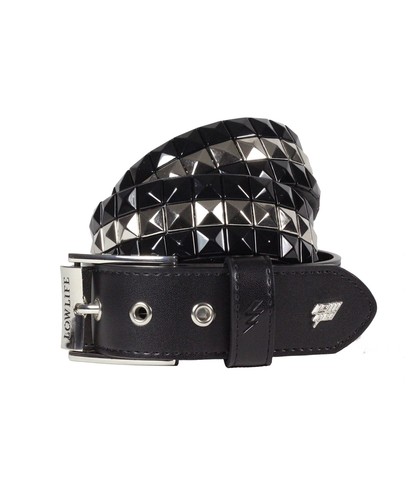 Triple studded leather belt - triple,