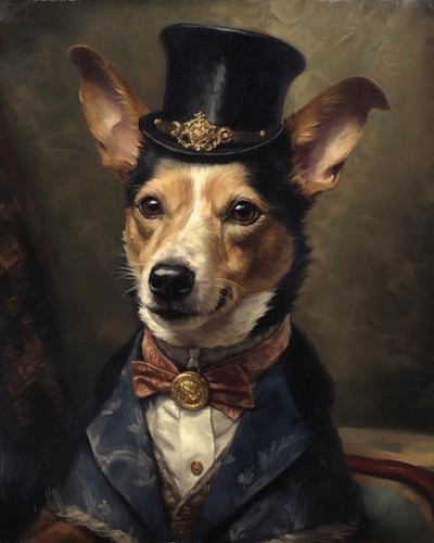 Victorian corgi dog gothic - dog,