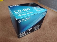 TDK 10-Pack CD-RW Rewritable High-Speed 4x-12x 80-Minute 700MB