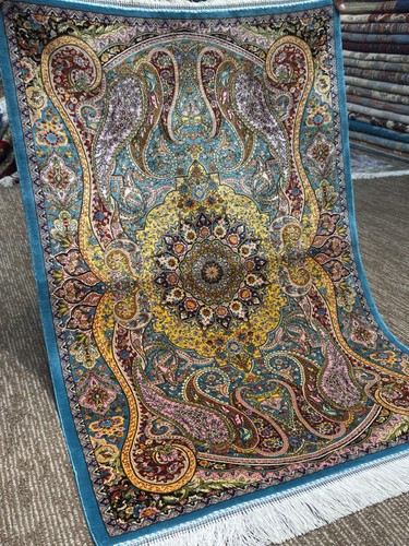 100 silk oriental - silk, rug