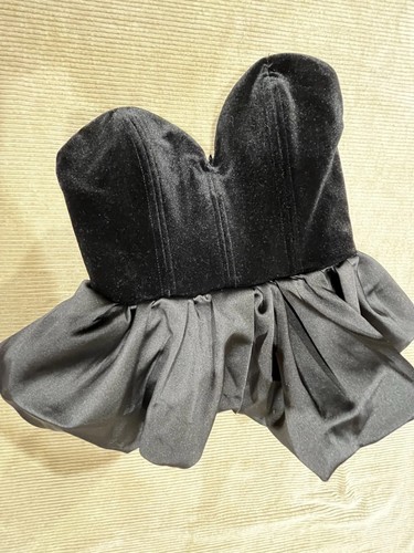 Bnwt zara black velvet corset - zara,