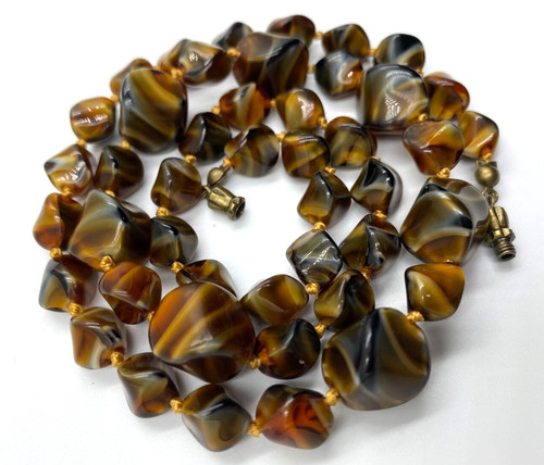 Vintage brown orange swirl - orange,