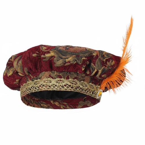 Feathered tudor hat jeweled - tudor,