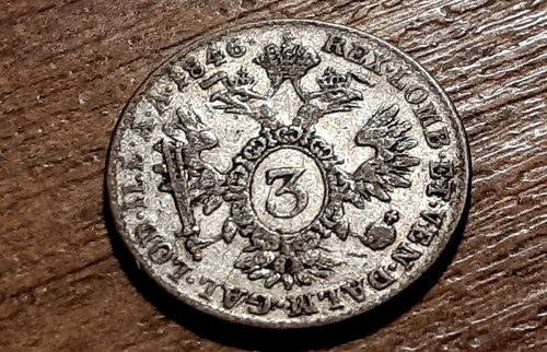 Old silver coin 1846 - silver,