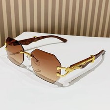 Luxury Gold Rimless HIP HOP