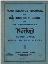 NORTON MODEL 16H 18 BIG 4 ES2