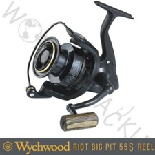 Wychwood Riot 55S Reel Carp Fishing Mini Big Pit Reel Front Drag Matt Black