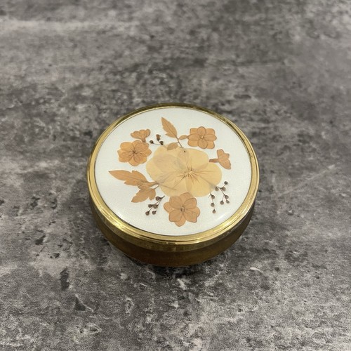 Pressed flowers silk gold - silk,