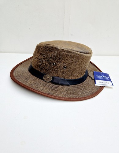 Hazy blue tan leather - blue,