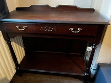 Victorian Mahogany Console Table, Hall Table. With 2 Drawers.