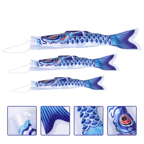 3pcs blue polyester carp - 3pcs,