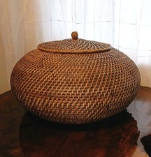 Vintage Large Boho Rattan