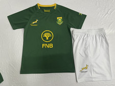 South Africa 2025/26 Kids Home and Away Shirt Rugby Jersey + Shorts