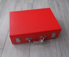 Itek Cased Vinyl Record Player 3-Speed Turntable | Red case 33/44/75rpm Portable