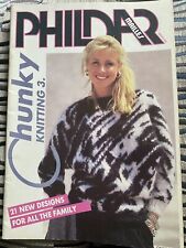 Phildar Chunky Knitting Pattern Book No.3. 21 Family Knits. Pre-owned.