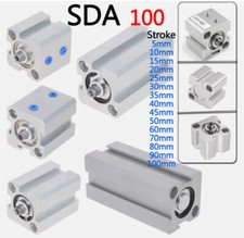 SDA Series 100mm Bore Thin Pneumatic Air Cylinder 5~100mm Stroke Double Acting