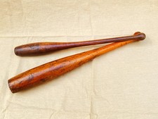 Antique Indian clubs, wooden.