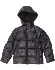 ARMANI JUNIOR Boys Hooded Padded Jacket 7-8 Years Navy Blue Polyamide BZ83