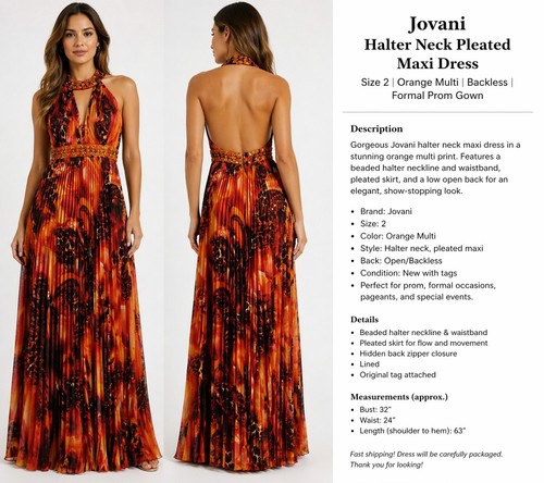 Jovani halter formal gown - jovani,