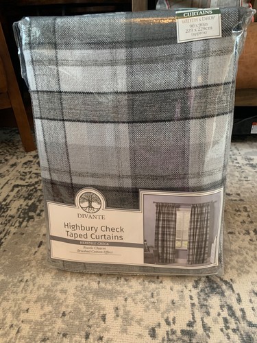 Curtains highbury checked grey - highbury,