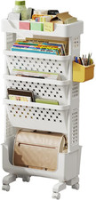 Mobile bookshelf with wheels - bookshelf,