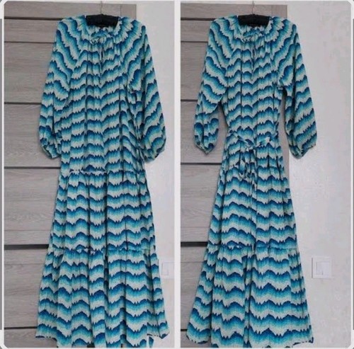 Frank usher blue - blue, chevron