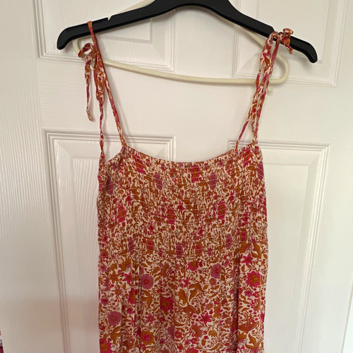 Floral smocked strappy - smocked, square
