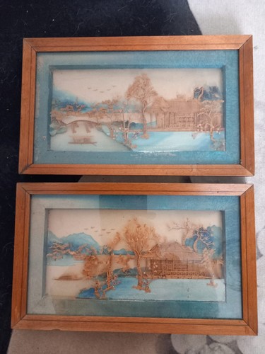 Vintage chinese cork pictures - cork,
