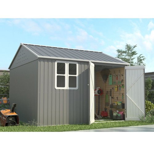 10x8ft steel apex garden shed - 10x8ft,