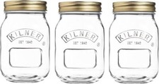 Kilner 3pack Round Glass Screw