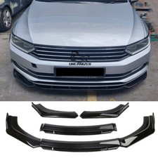 For VW Passat B8 R Lİne Gloss Black Front Bumper Lip Spoiler Splitter Body Kit
