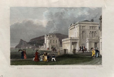 1832 Antique Print; Teignmouth, Reading Rooms & Royal Court, Devon after T Allom