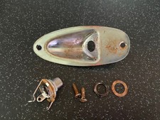 Aged Chrome Strat Jack Bath Tub Plate Relic With Screws, Jack, Nut & Washer