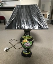 Cloisonné Lamp (Chinese) and Shade 