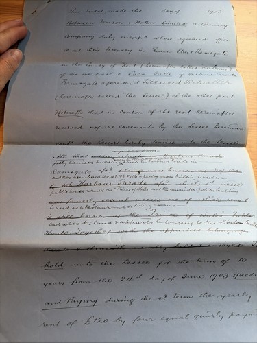 1903 indenture thomson - b/w, &